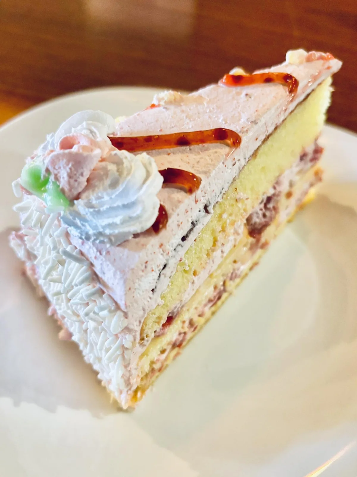 A house dessert from Cambria’s kitchen